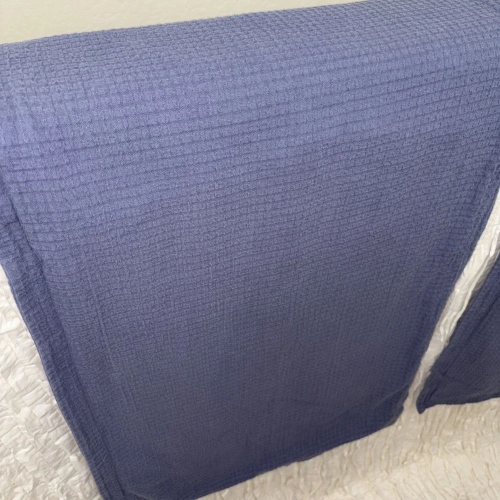 Docofil 2 KING  Pillow Textured Shams DEEP BLUE 100% Cotton Portugal‎ KING SIZE